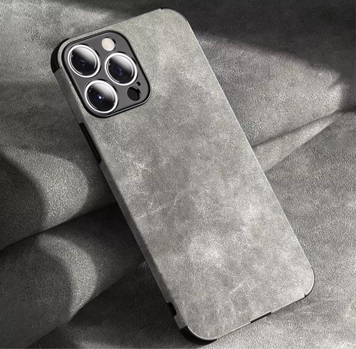 Husa Alcantara Premium cu protectie pentru camera Apple iPhone