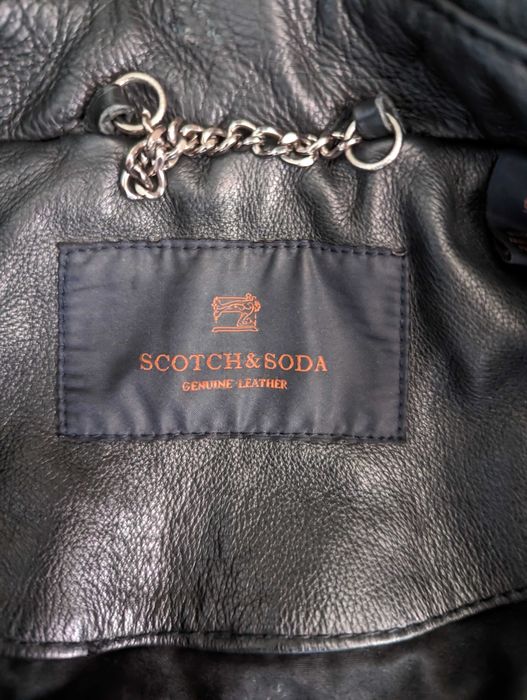 Jacheta biker, piele naturala Scotch&Soda ca noua