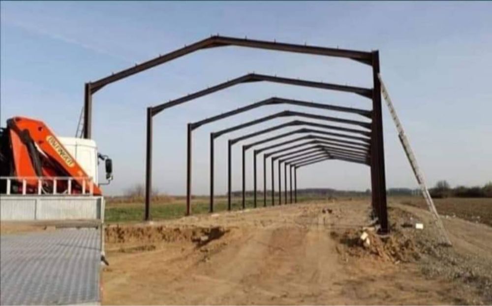 Vând hală metalică 7 m cu 50 m cu 5 m la streașină super preț