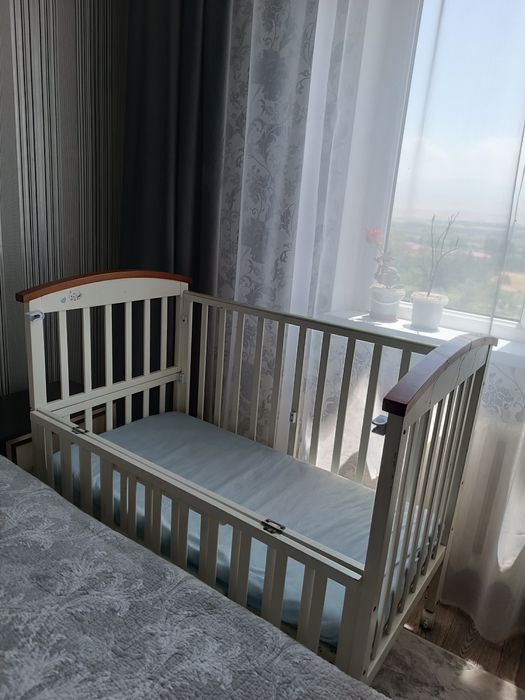 Детская кровать деревянная,yogʻochli bolalar krovati