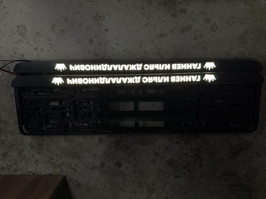 Светящиеся LED именные подномерники.