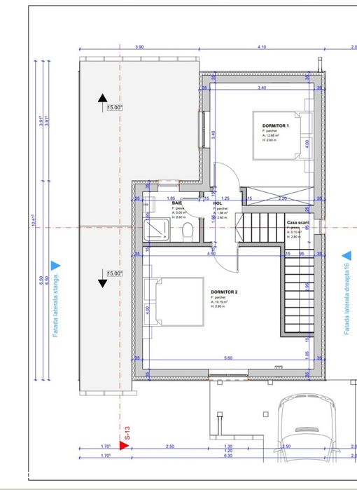 Casa individuala 4 camere | 100 mp | teren 380 mp | Sanandrei