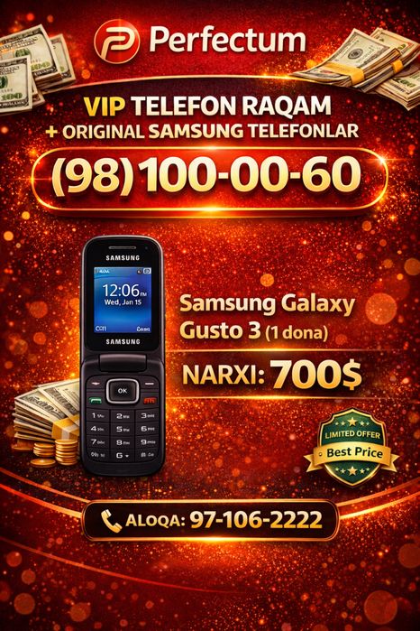 Perfectum raqam telefon bn birga sotiladi