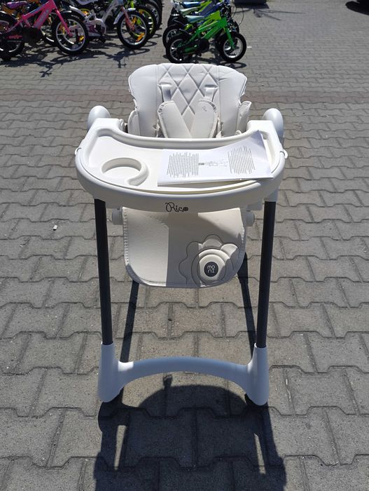 MONI Кожен стол за хранене RICO бял