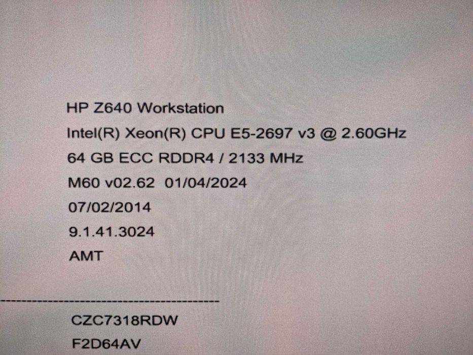 TOP компютър/раб. станция HP Z640 Xeon 2697v3+64GB Ram +нов 512GB NVMe