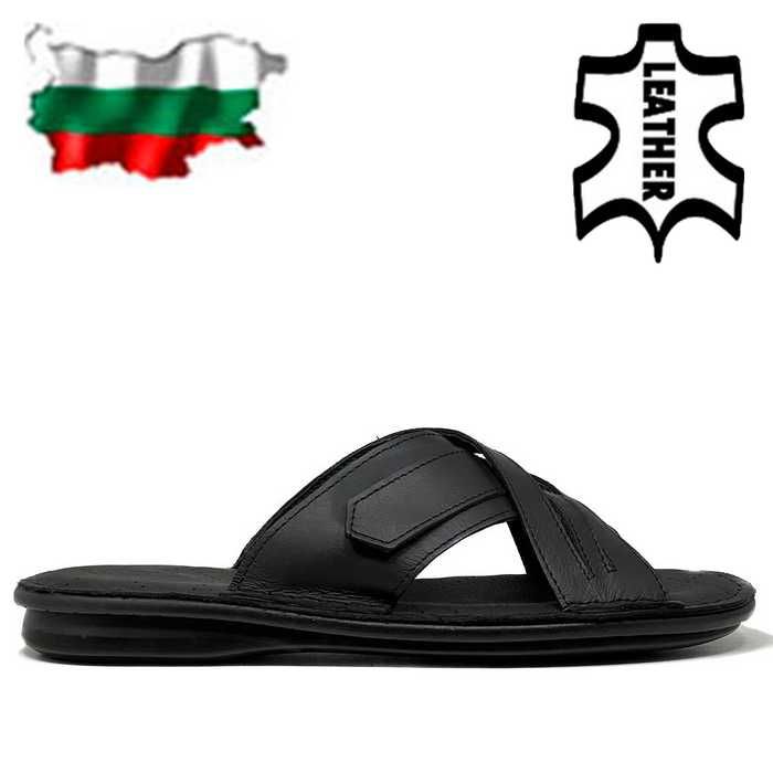 Мъжки чехли от ЕСТЕСТВЕНА кожа