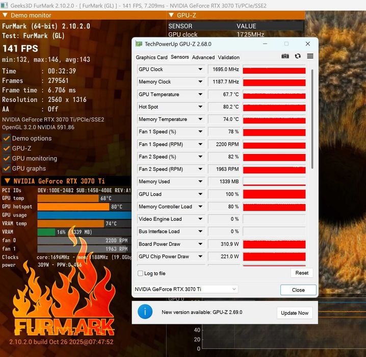 Placa video GIGABYTE AORUS GeForce RTX 3070 Ti MASTER LHR 8GB GDDR6X 256-bit