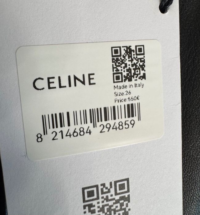 Celine-Автентичен чисто нов дамски кожен панталон XS/S размер
