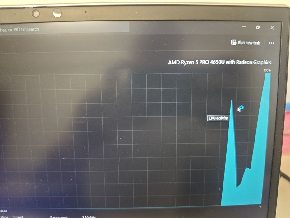 Laptop HP elitebook 855 g7 AMD ryzen 5 pro 4660u RAM 8 GB ssd 256 /3h