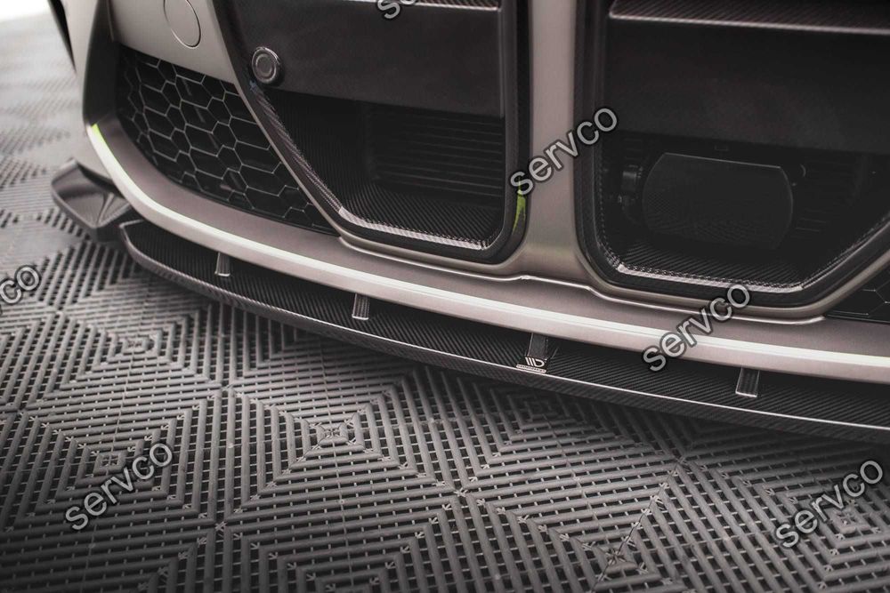 Prelungire bara fata Bmw Seria M4 G82 2021- v5 - Maxton Design Carbon