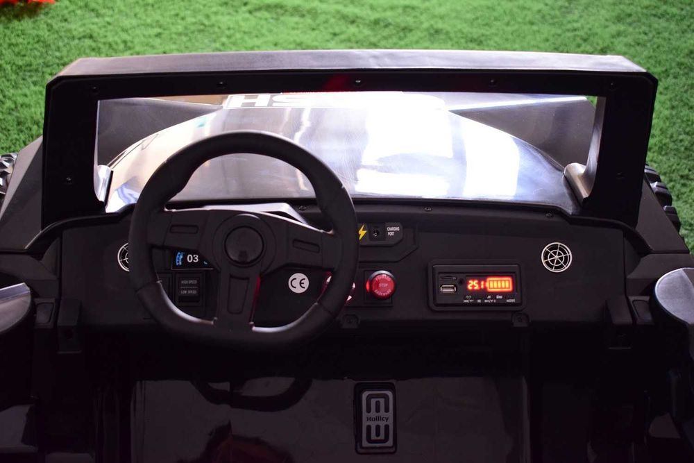 UTV electric cu 4 locuri, Kinderauto XXL Buggy 400W 24V 14Ah Black