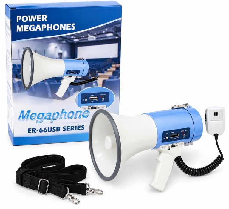 Megafon portabil profesional cu acumulator