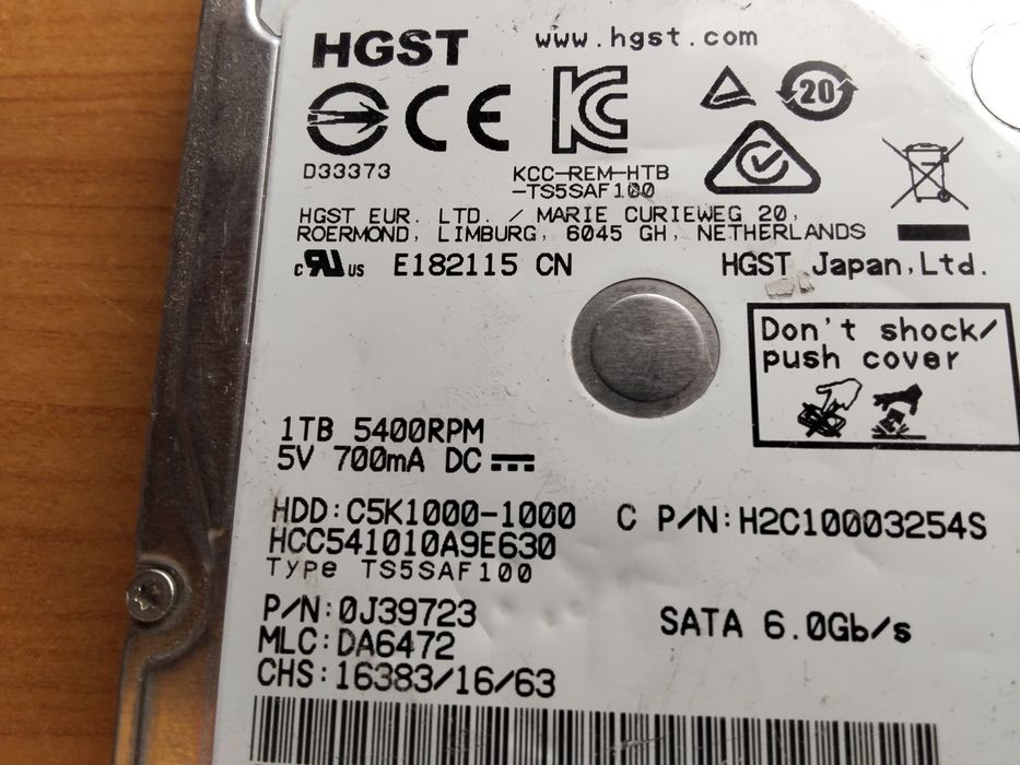 хард дискове за лаптопи , по 1000GB с натрупани грешки на изгодна цена