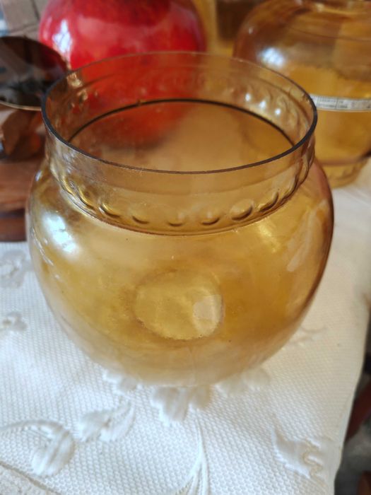 Три Големи Български Соц Стъкла Стъкло Абажур за Осветителни Тела