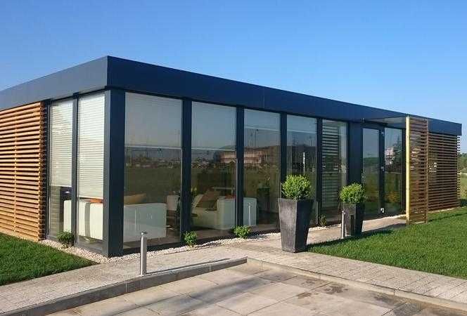 Vand casa modulara pe structura metalica 10m x 10m
