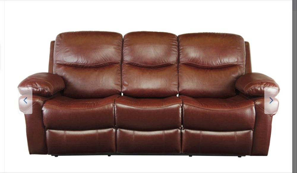 Canapea piele cu 2 reclinere, KRING, noua