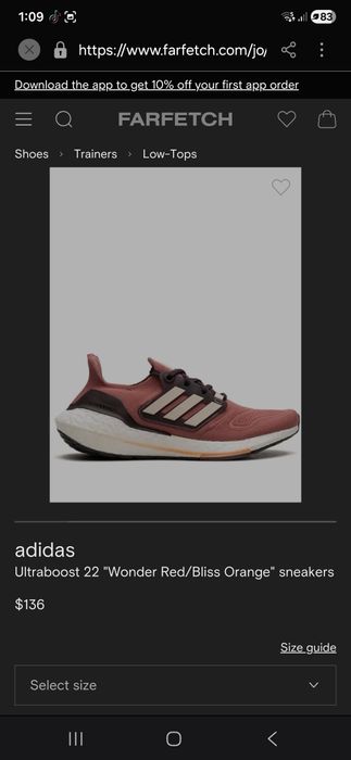 Adidas Ultraboost 22W размер 37 1/3