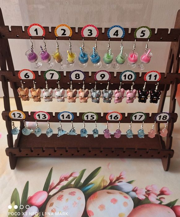 Обици ръчно изработени от епоксидна смола