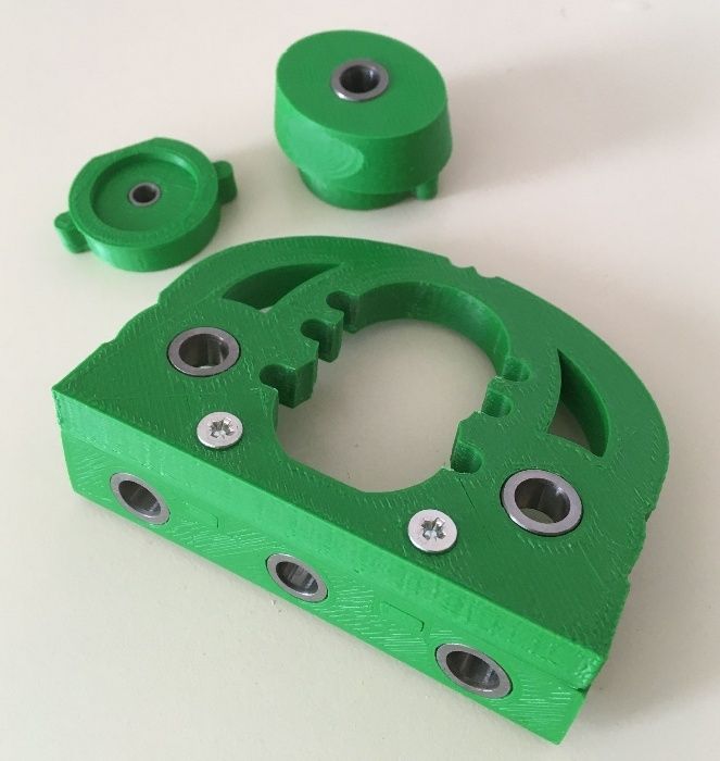 Sablon de mobila din plastic dur verde pentru minifix 15 Sablon de mobila din plastic dur verde pentru minifix 15