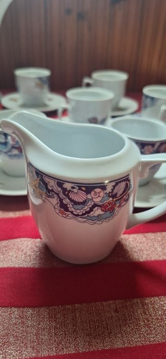 Set portelan servire ceai cafea 12 persoane