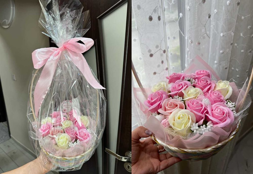 Букет от сапунени рози Подарък за рожден ден, 8 Март,годишнина, юбилей