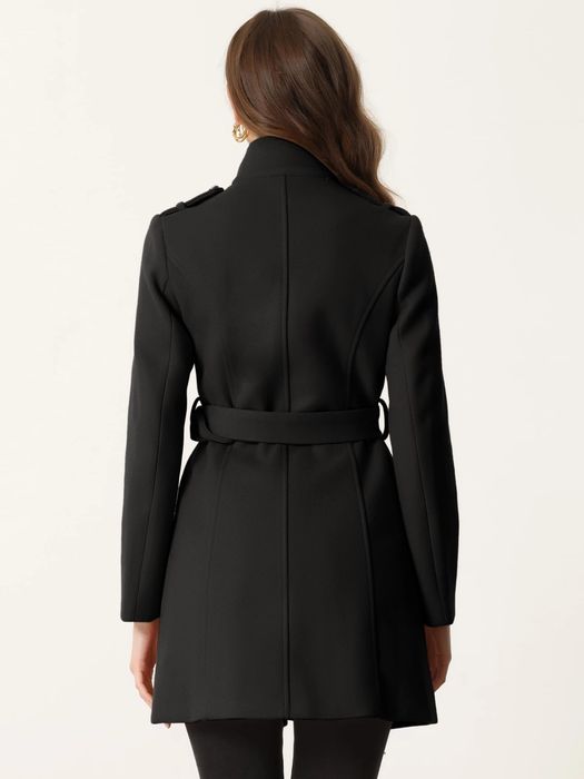 Palton Allegra K femei dame măsură L fermoar curea