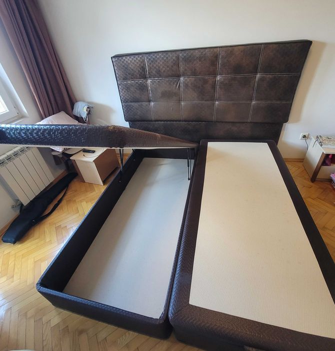 Испанска тапициранa спалня 180х200 с повдигащ механизъм