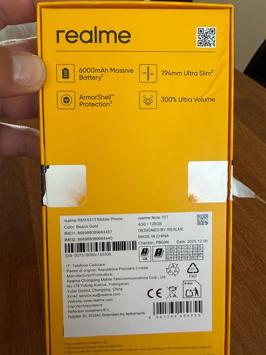 Realme Note 70T / чисто нов/