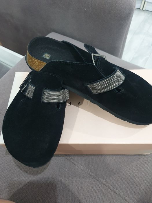 Мюли замшевые, биркин