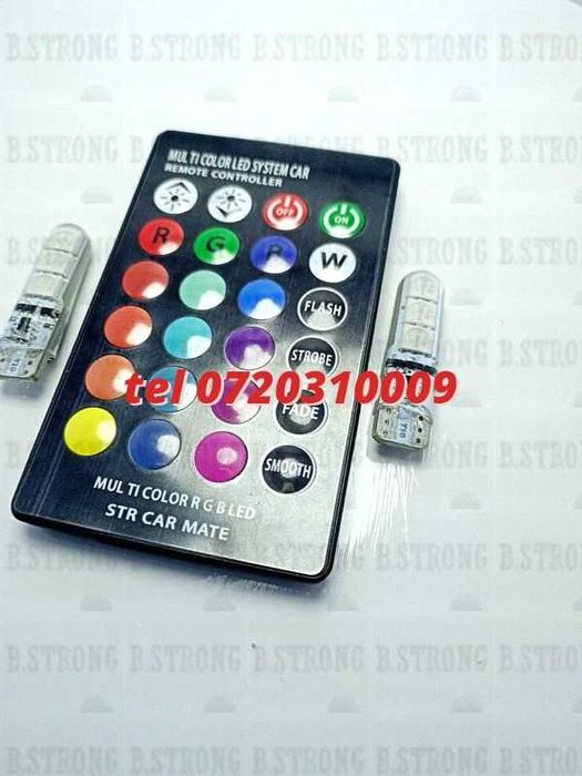 New Pachet Led Rgb T10 Pozitiiplafon Cu Telecomanda