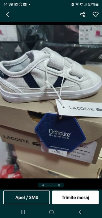Lichidare incaltaminte copii Lacoste