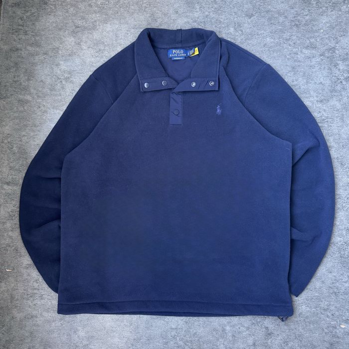 Polar Polo Ralph Lauren Performance bleumarin fleece pulover mărimea L