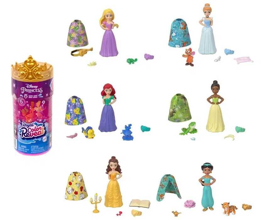 Мини кукла Disney Princess Royal Color Reveal - Кралска изненада