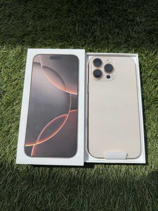 iPhone 16 pro max 512gb desert titanium ca nou impecabil 10/10 baterie 100% fullbox