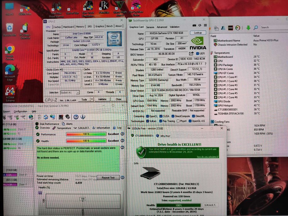 Unitate PC GAMING i5 8500 4.1Ghz/16GB DDR4/GTX1060 6GB GDDR5/SSD/HDD 1TB