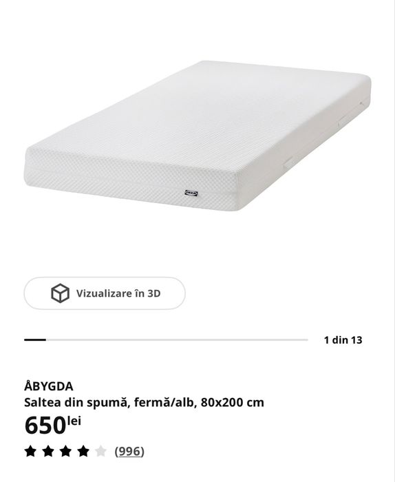 Saltea  IKEA Abigda 80/200