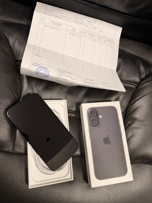 Apple iphone 16 black 128gb nou neverlocked garantie 2 ani cu acte