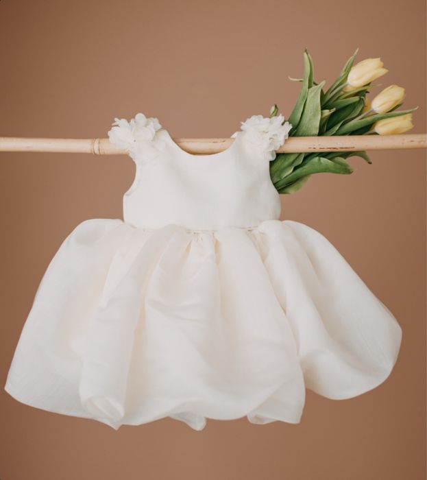 Rochie botez 3-6 luni matase jules atelier