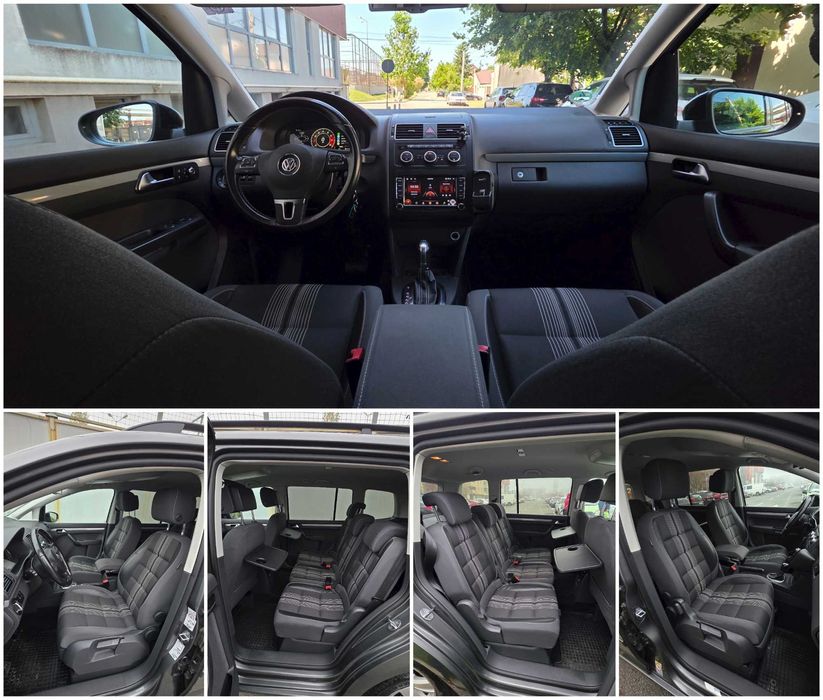 Vand/Schimb/Rate VW Touran 2013 Match automat inmatriculat RO KeyLess, Virtual Cockpit, Android, camera, LED, piele incalzire scaune webasto jante AEZ