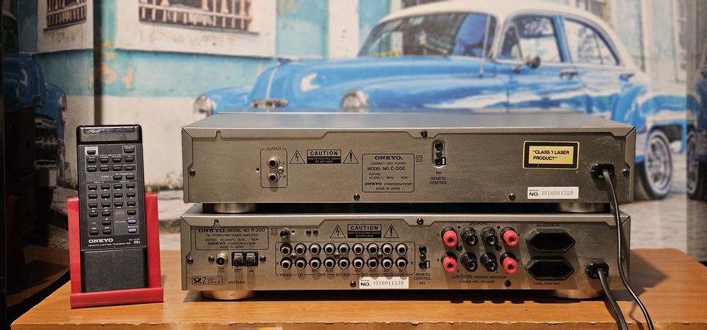 Amplificator statie amplituner receiver Onkyo R 200 și cd player C 200