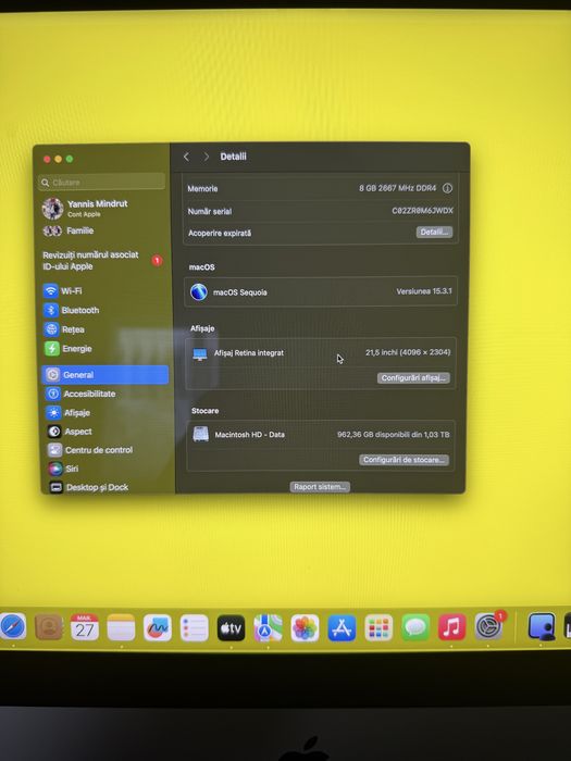 iMac Retina 4K 21.5 2019  i5  memorie 1TB  Stare excelentă