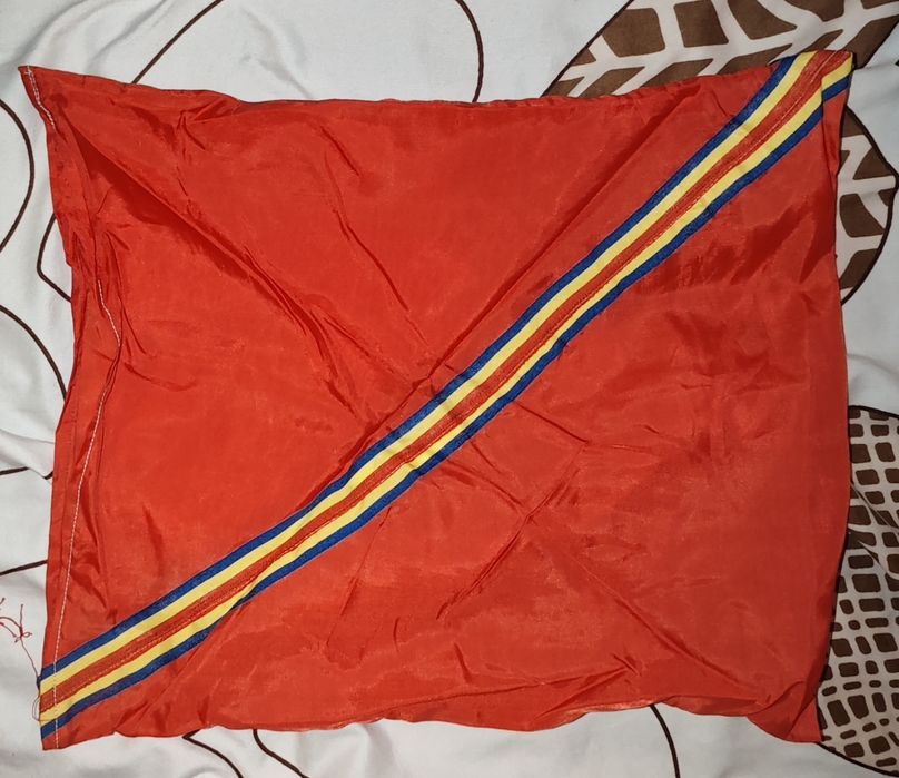 Steag Drapel Stemă PCR RSR Tricolor Cravată Pionier 127/85