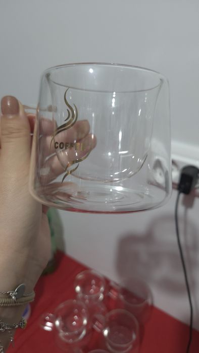 Set 6 căni sticla borosilicata