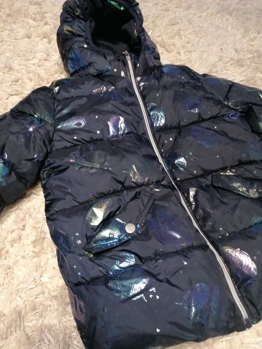 Geaca fetita cu unicorn H&m 9-10 ani(140)