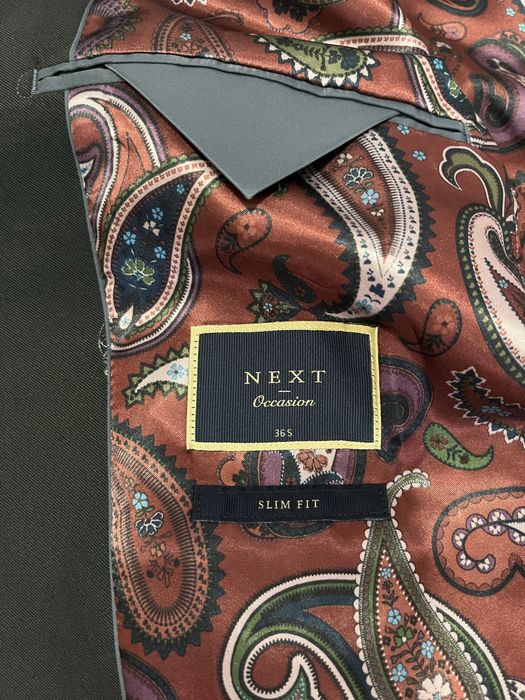 Sacou bărbătesc NEXT vișiniu de catifea slim fit