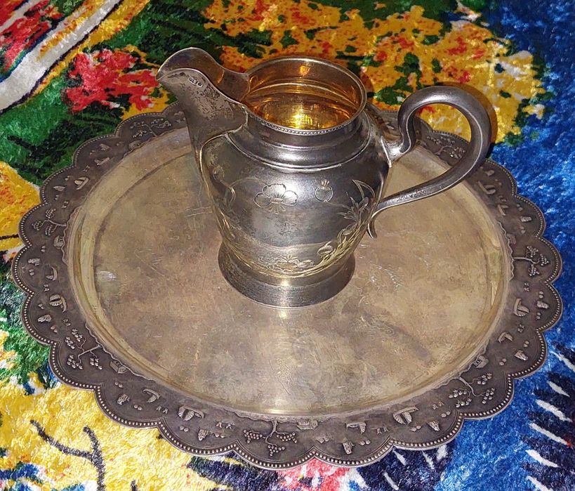 Антикварный Молочник Серебро 84 пробы Вес 160 грамм По Цене за 1 грамм