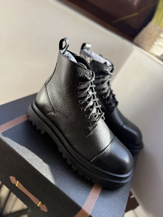 Walk London ghete din piele cu fermoar negre marimea 40 noi