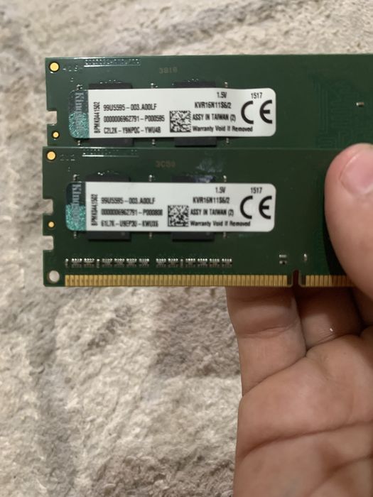 Две планки оперативки DDR3 Kingston 4gb