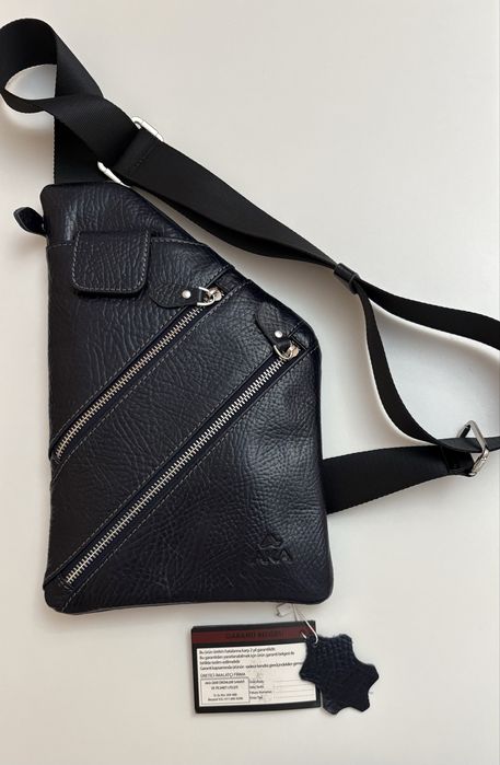 Кожаная барсетка новая