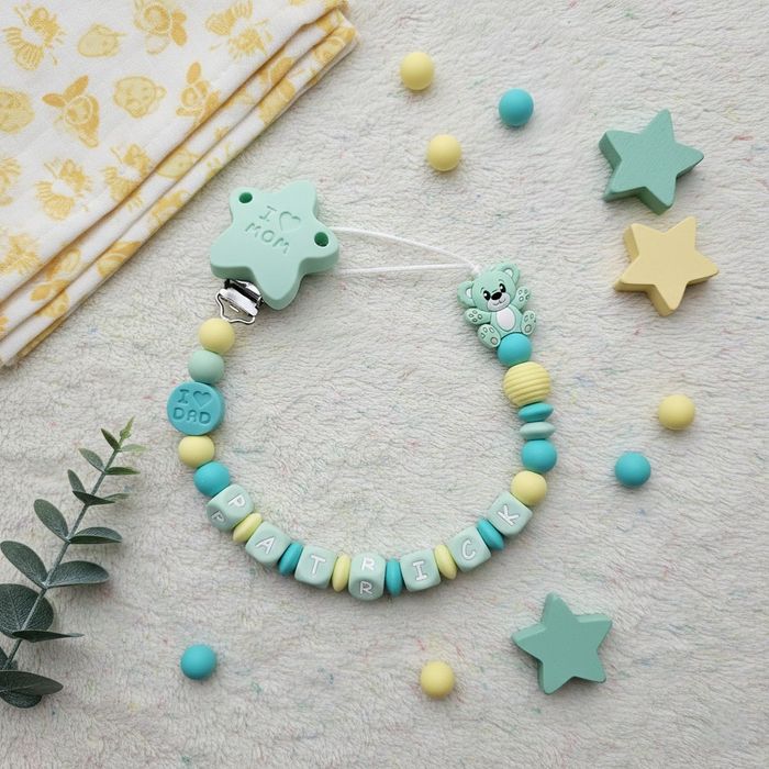 Lantisoare pentru suzeta / dentitie personalizate